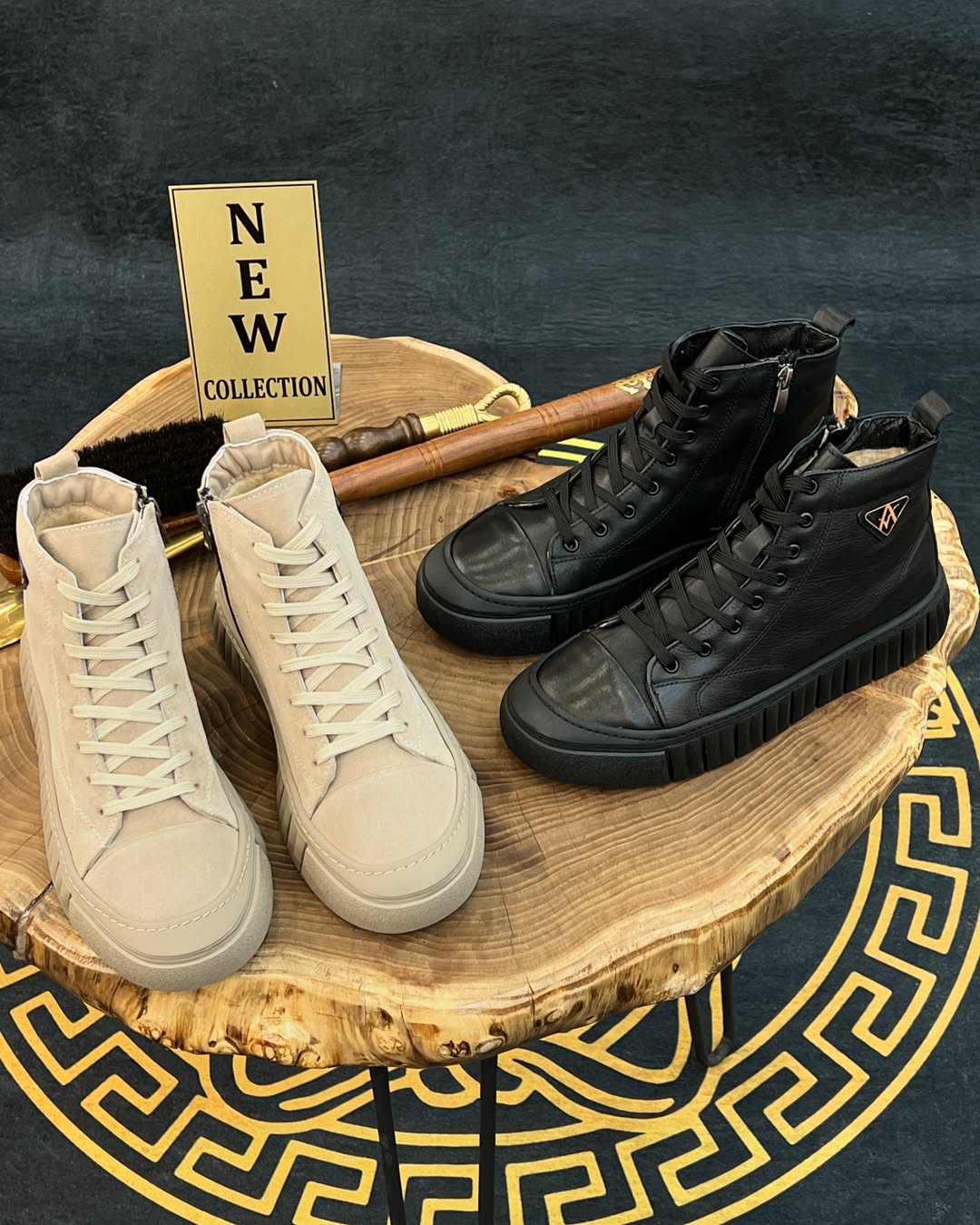 Men's High-Top Lace-Up Casual Shoes
