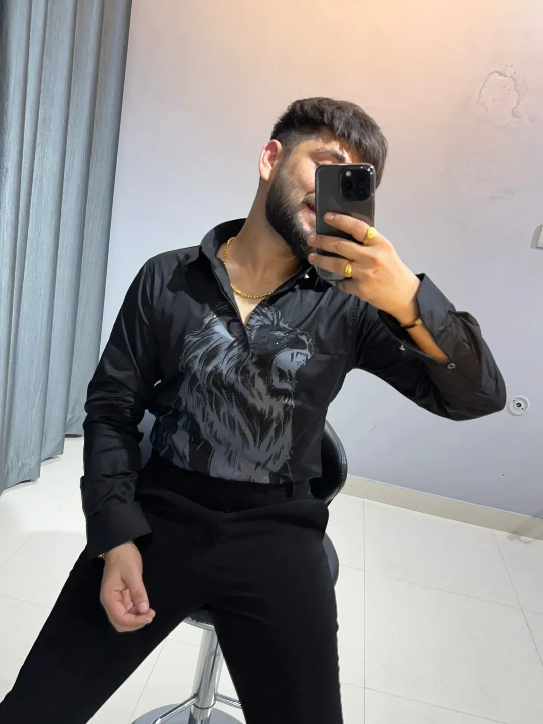 Men's Lion Casual Shirt