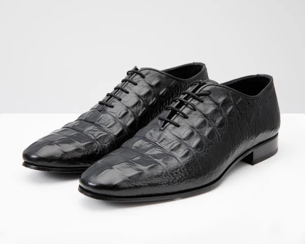 Crocodile Texture Men's Leather Shoes