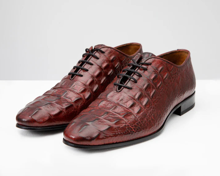 Crocodile Texture Men's Leather Shoes