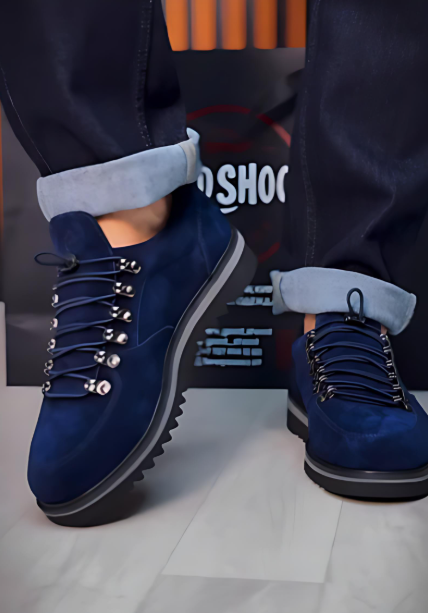 Men's suede slip-on shoes