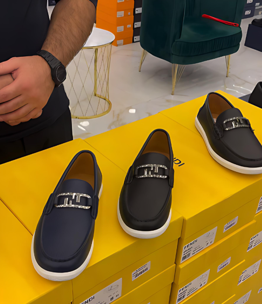 Men's leather slip-on loafers