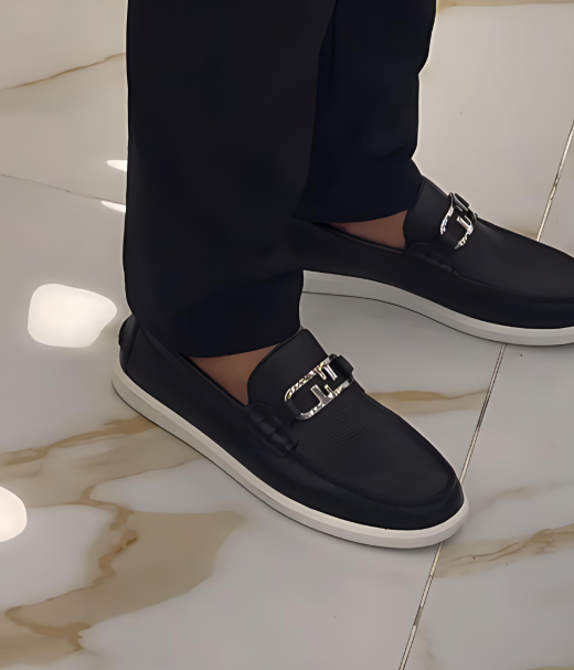 Men's leather slip-on loafers