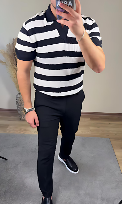 Striped Casual Men's POLO Shirt