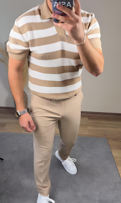 Striped Casual Men's POLO Shirt