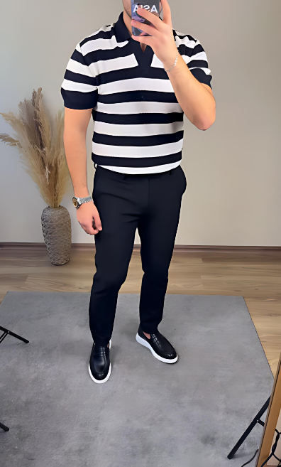 Striped Casual Men's POLO Shirt