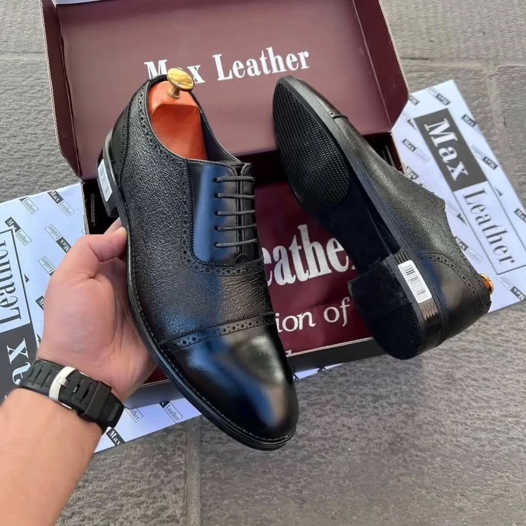 Premium Textured Men's Leather Shoes