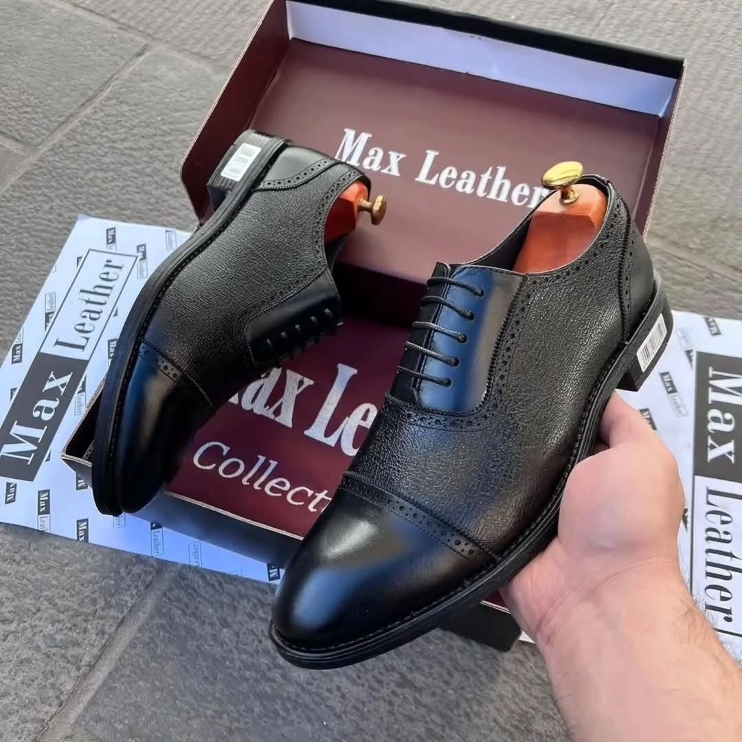 Premium Textured Men's Leather Shoes