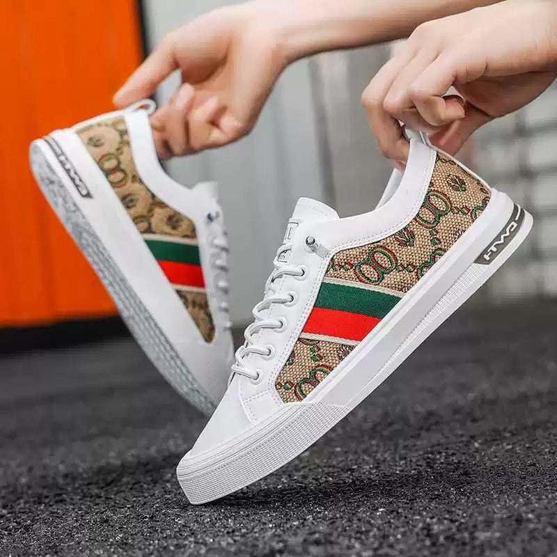 Printed Breathable Canvas Men's Shoes