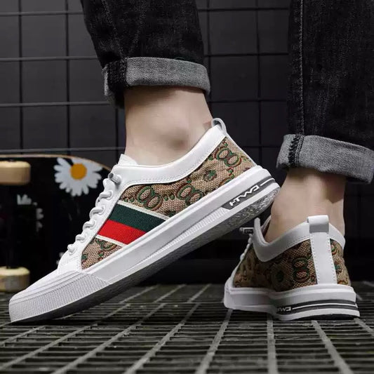 Printed Breathable Canvas Men's Shoes