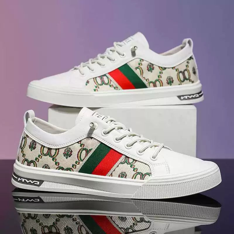 Printed Breathable Canvas Men's Shoes