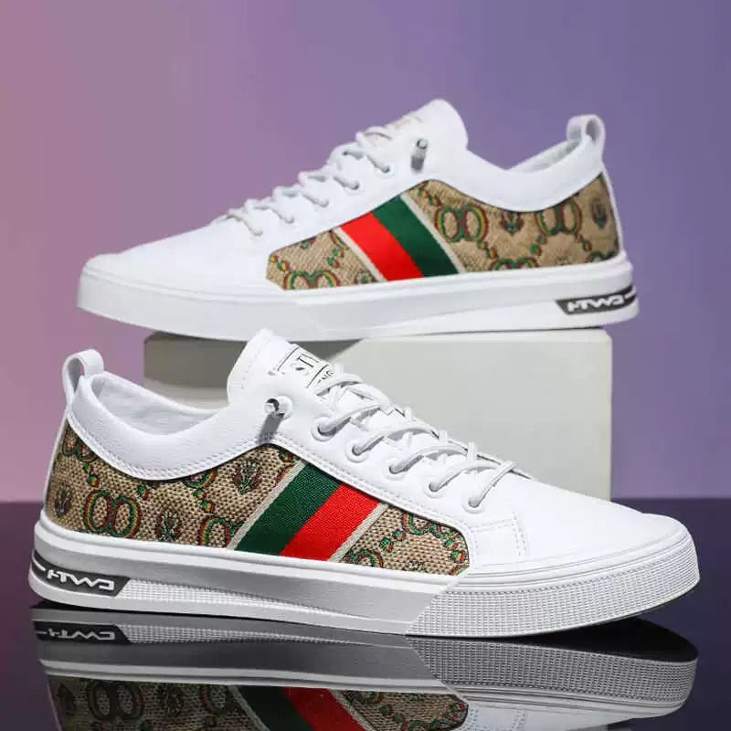 Printed Breathable Canvas Men's Shoes