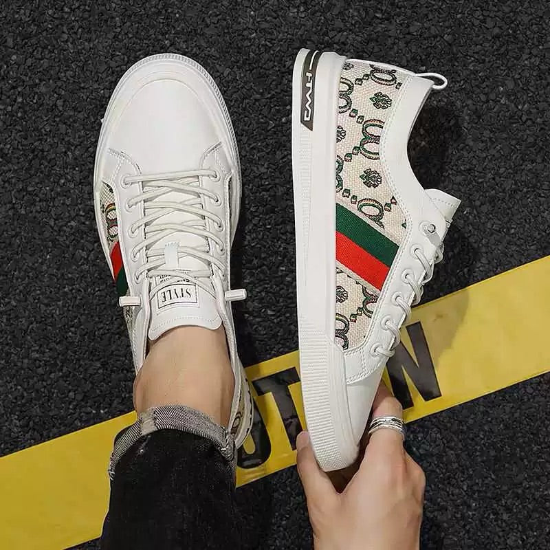 Printed Breathable Canvas Men's Shoes