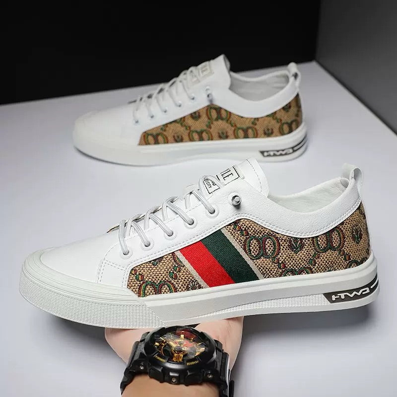 Printed Breathable Canvas Men's Shoes