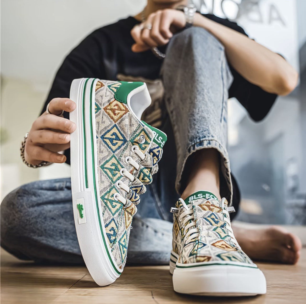 Printed Breathable Canvas Shoes
