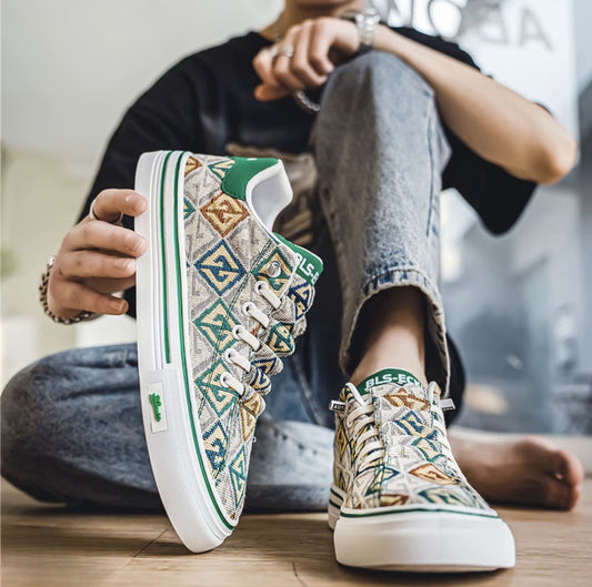 Printed Breathable Canvas Shoes