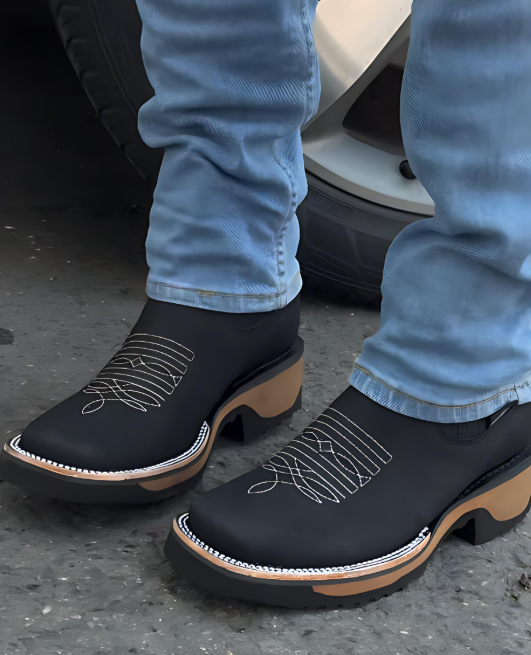 Embroidered Men's Martin Boots