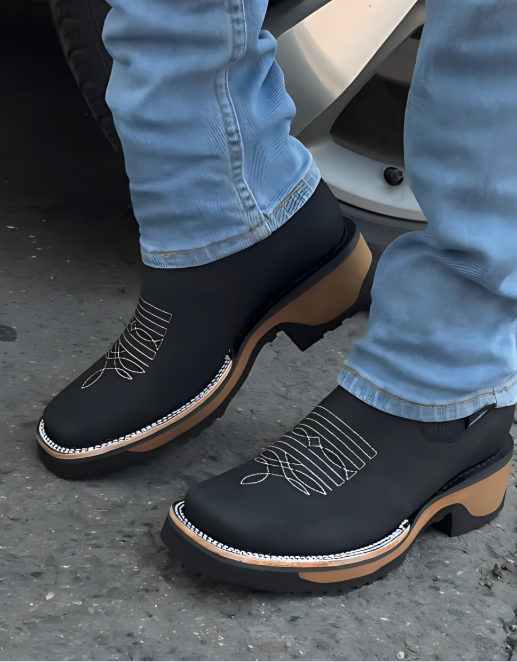 Embroidered Men's Martin Boots