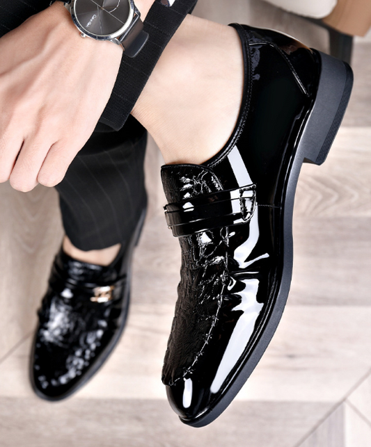Men's Business Shiny Leather Shoes