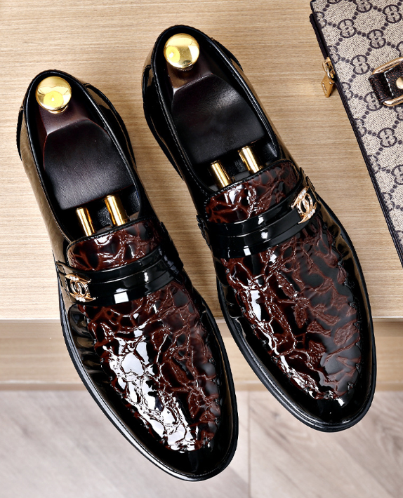 Men's Business Shiny Leather Shoes