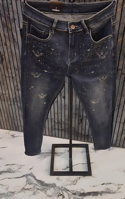 Sparkling Rhinestones Man's Jeans