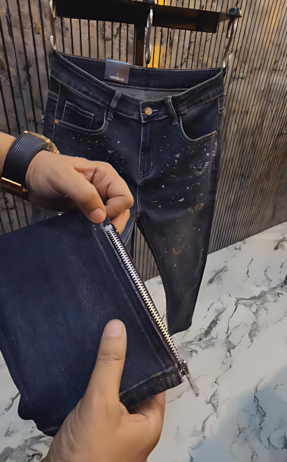Sparkling Rhinestones Man's Jeans