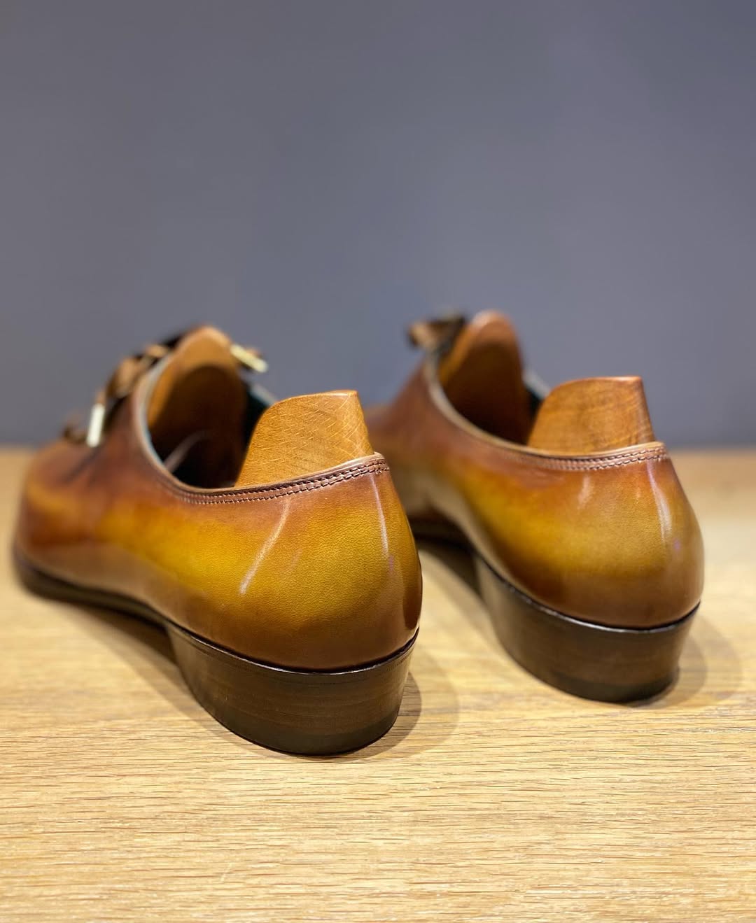 Brown Leather Men's Lace-Up Shoes