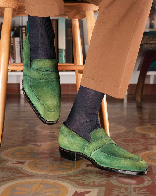 Green Suede Men's Shoes