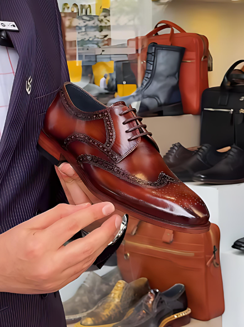 Reddish Brown Premium Leather Shoes
