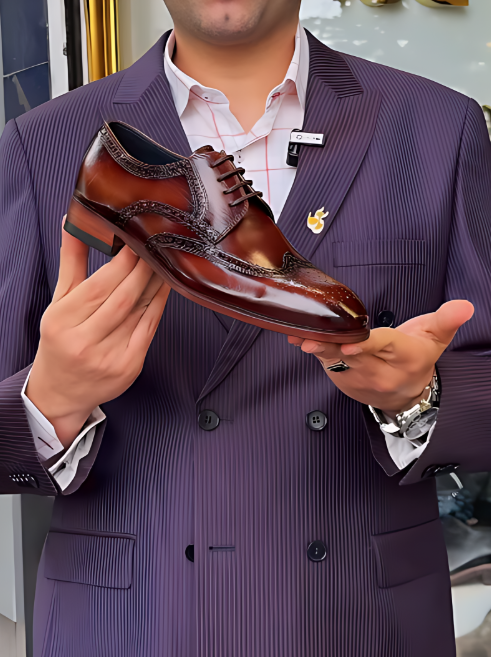 Reddish Brown Premium Leather Shoes