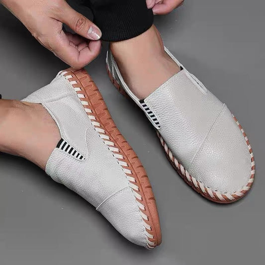 Men's Hand-Woven Soft Leather Slip-On Shoes