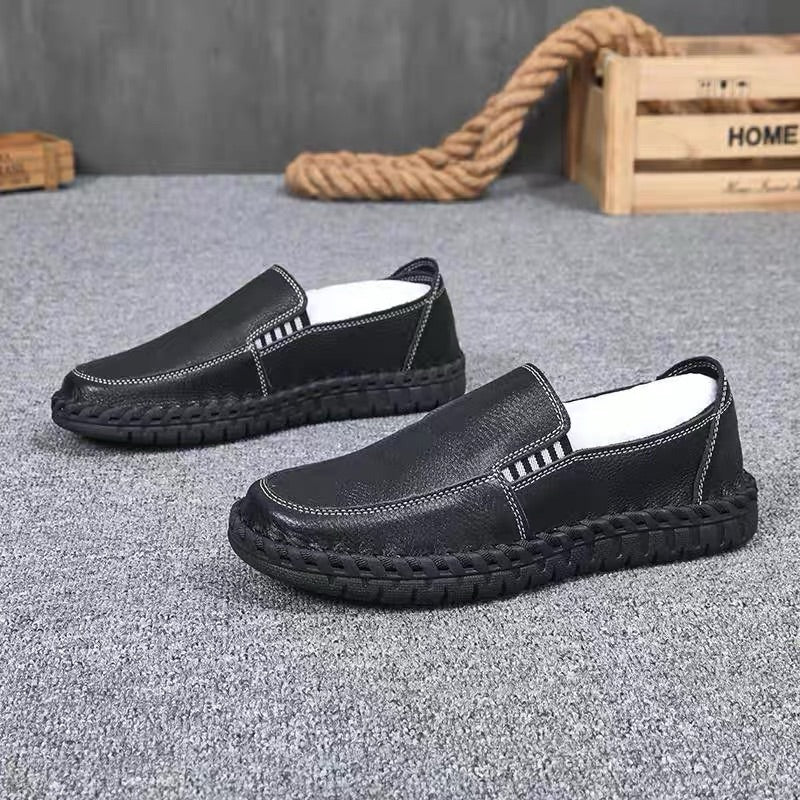 Men's Hand-Woven Soft Leather Slip-On Shoes