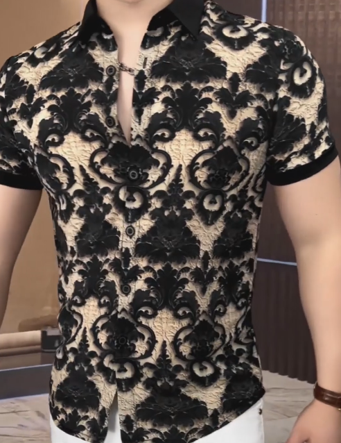 Men's 3D Printed Ice Silk T-shirt