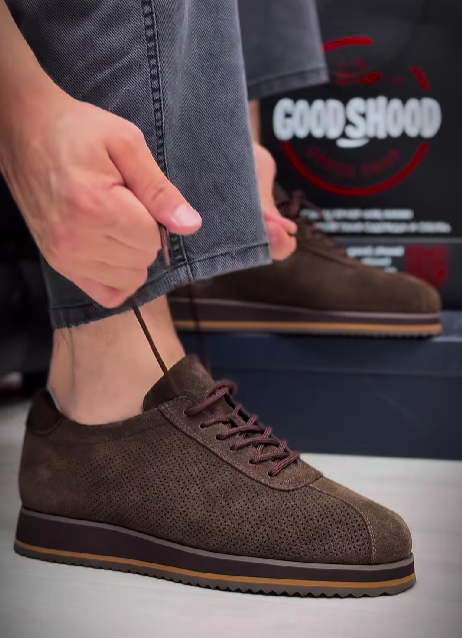 Men's Suede Mesh Breathable Sneakers