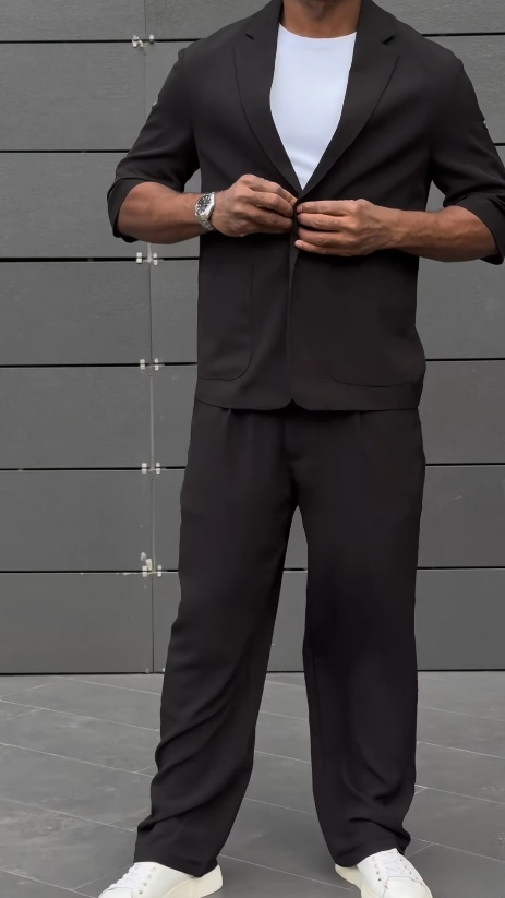 Casual Men's Short-Sleeved Suit