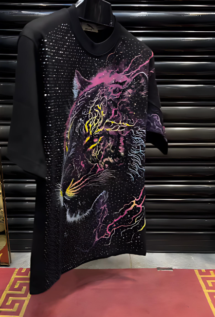 Tiger Sparkling Rhinestone T-shirt