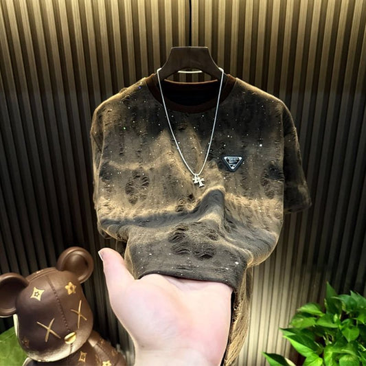 Men's Fashion Sparkling Rhinestone T-shirt