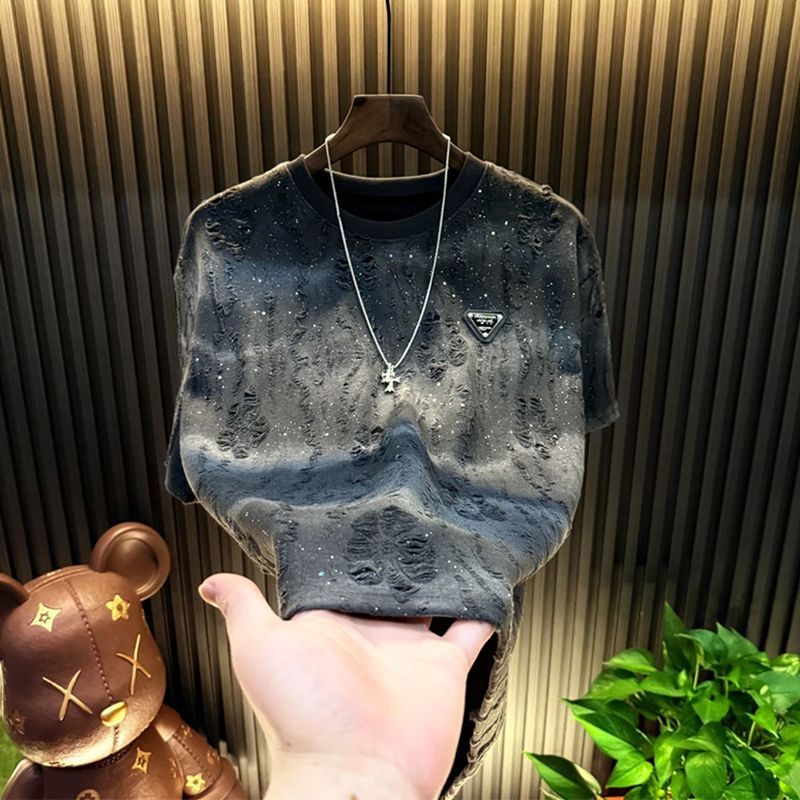 Men's Fashion Sparkling Rhinestone T-shirt