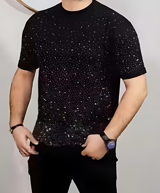 Men's Sparkling Rhinestones T-shirt