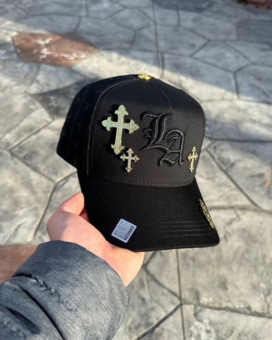 Men's Black Embroidered Baseball Cap