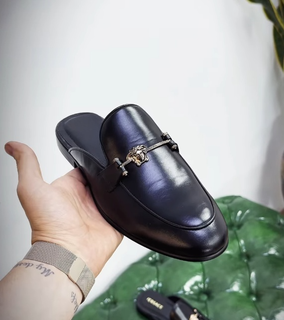 Men's Leather Loafer Slip-On Slippers