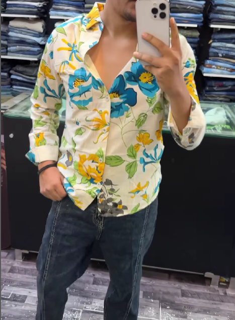 Men's Floral Print Shirt