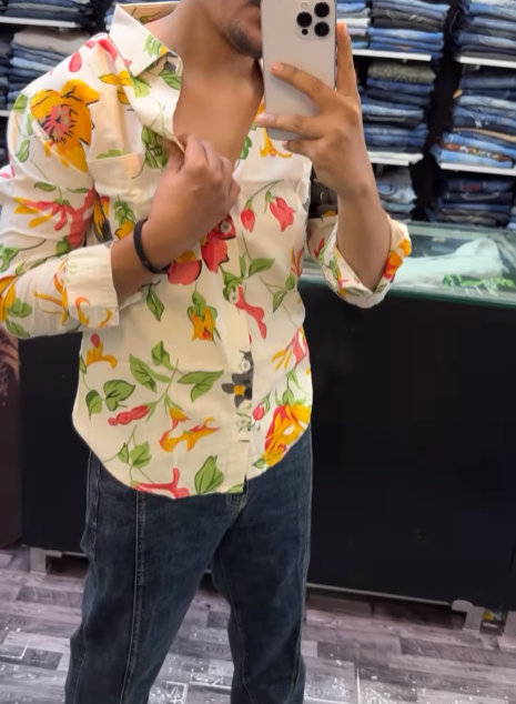 Men's Floral Print Shirt