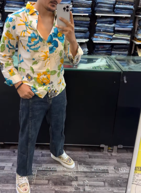 Men's Floral Print Shirt