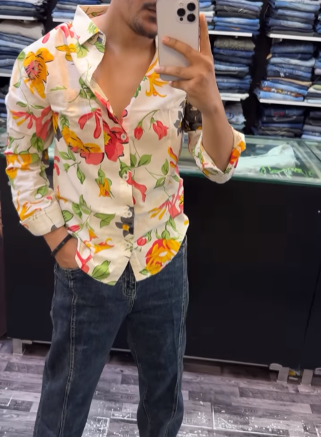 Men's Floral Print Shirt
