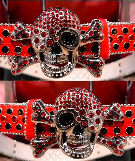 Punk Skull Rhinestone Belt