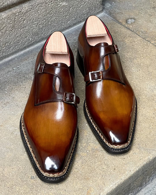 Buckle Casual Men's Business Leather Shoes