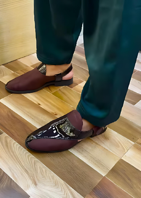Men's Shiny Leather Buckle Shoes