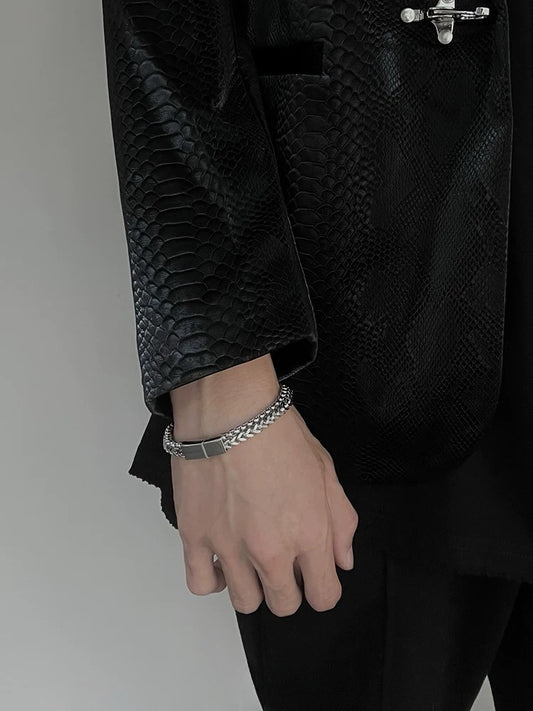 Men's Double-Layer Titanium Steel Bracelet