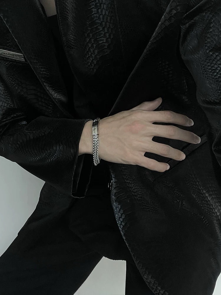 Men's Double-Layer Titanium Steel Bracelet